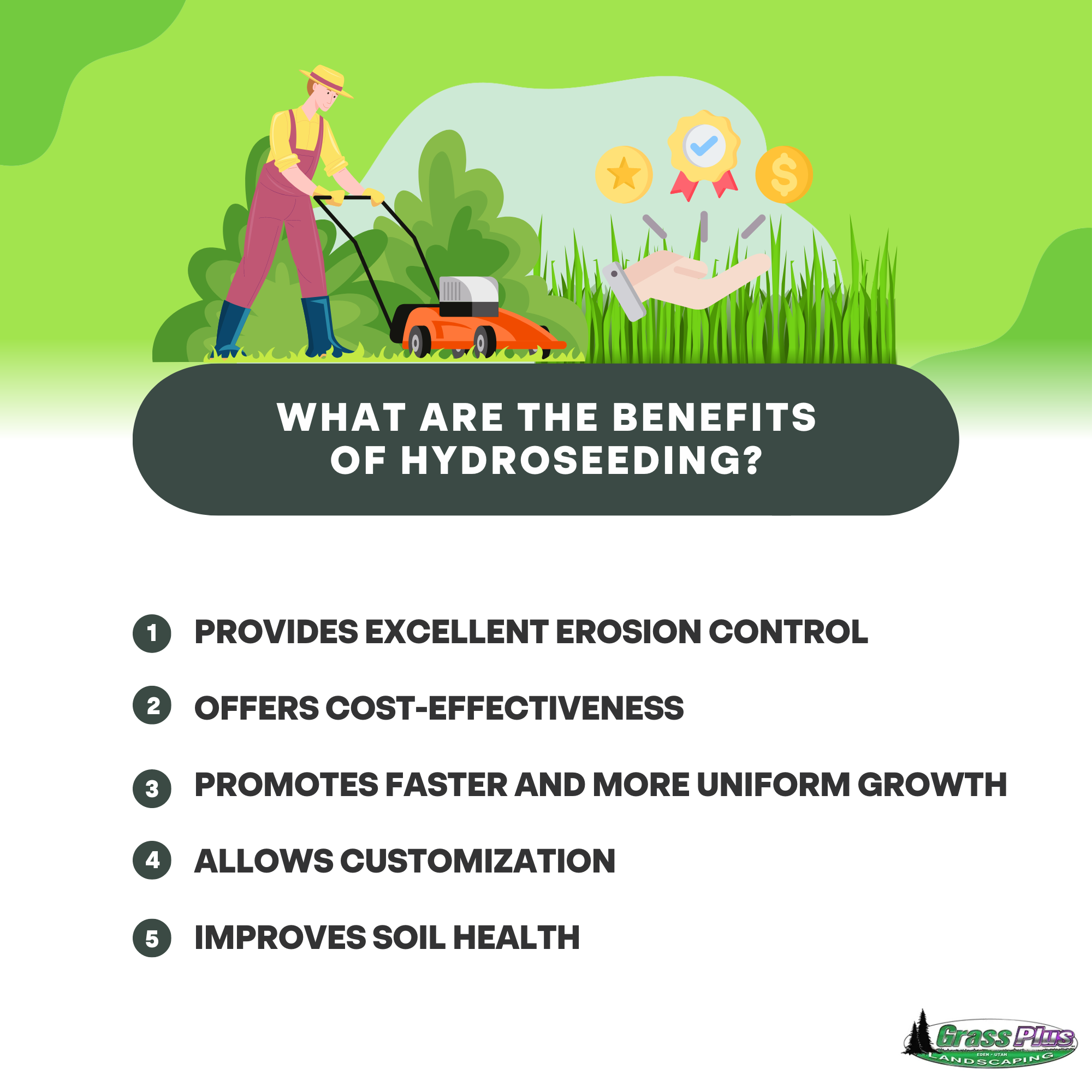 What are the benefits of a hydroseeder? See why it's the best choice for fast grass growth.